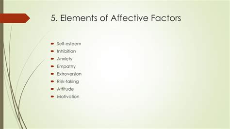 Affective Factors Report