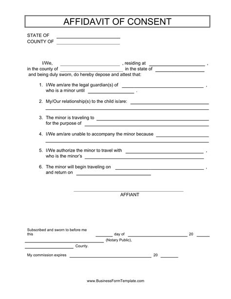 Affidavit of Consent 10+ Examples, Format, Pdf Examples