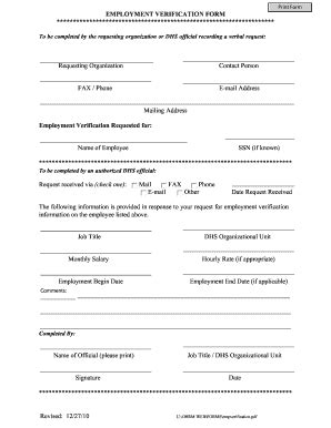Affidavit of Employment Verification PDF