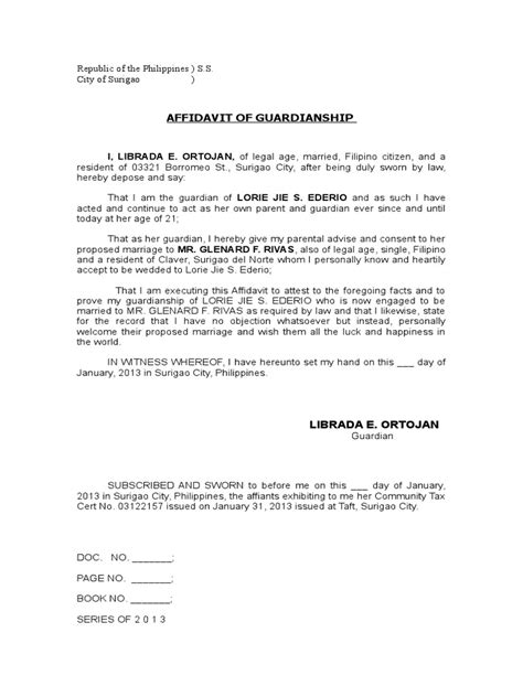 Affidavit of Guardianship librada e Ortojan 01 31 2013