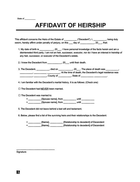 Affidavit of Heir Ship 2