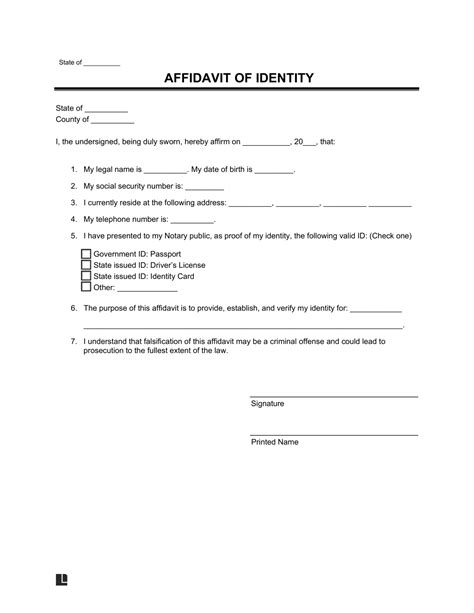 Affidavit of Identity pdf