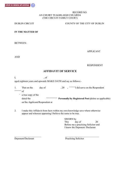Affidavit of Service Form 8+ Examples, Format, Pdf Examples