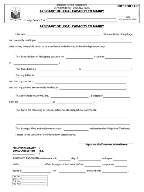 Affidavit of competency to marry form.  Legal Forms This document is a collection ...
