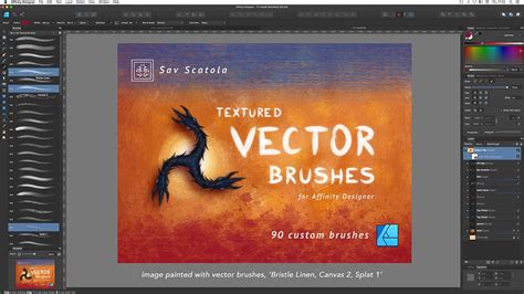 Affinity Designer Apply Pixel Brush to Vector Line Affinity