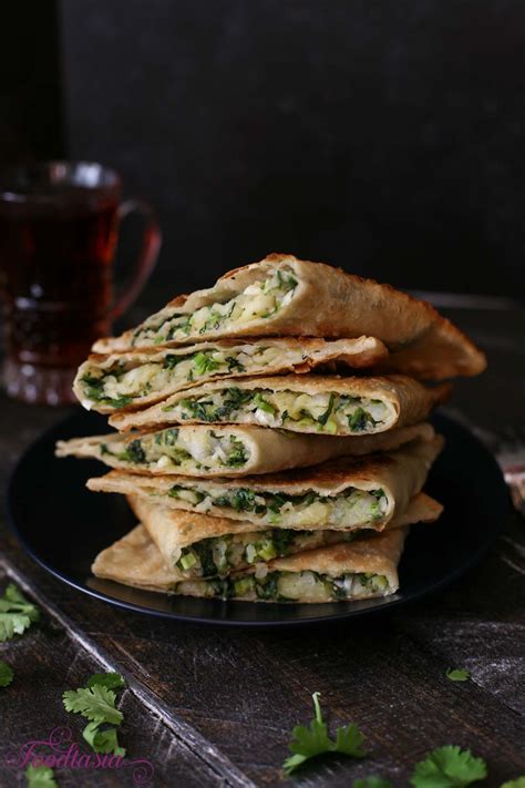 Afghani Bolani - Potato, Green Onion, and Cilantro Stuffed Flatbread