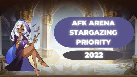 Afk arena stargazing priority - You can easily -/+ 150 pulls depends on of your luck/unluck. Average of a copy in SG is 55 summons, so to get 1 copy average is 27,500 diamonds (500 diamonds per pull * 55 pulls). For 1* status, you need 16 copies, so 16 copies * 27,500 diamonds per copy is 440,000 diamonds total. Of course, this is averaging, as you can get lucky and pull ...