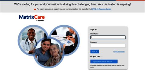 Sign In with MatrixCare SSO. Username. Password. Sign In. For