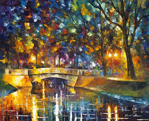 Afremov - Leonid Afremov (born 12 July 1955 in Vitebsk, Belarus – Died August 19th 2019 , Playa Del Carmen, Quintana Roo, Mexico) is a Russian–Israeli modern impressionistic artist who works mainly with a palette knife and oils. He developed his own unique technique and style which is unmistakable and cannot be confused with other artists. 