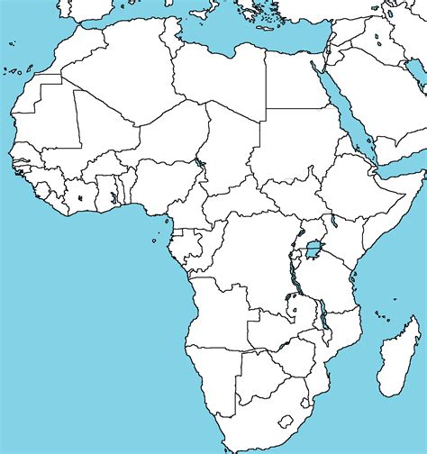 A printable Blank Africa Map provides an 