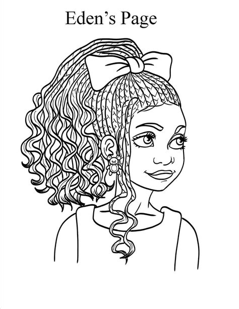 African American Girl Coloring Pages Learning How to Read