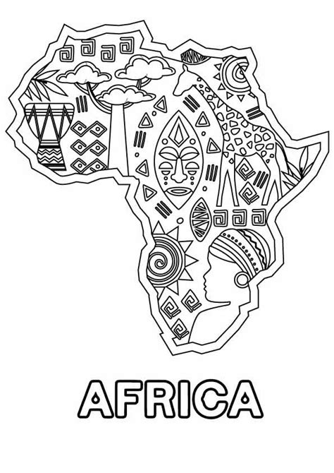 African Coloring Sheets