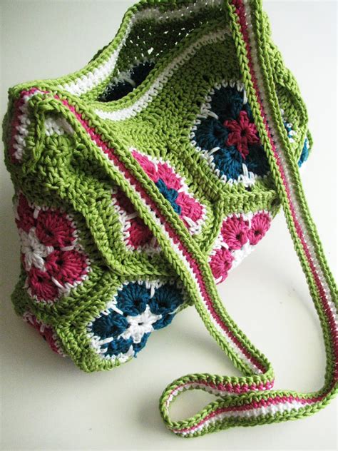 African Flower Crochet Purse