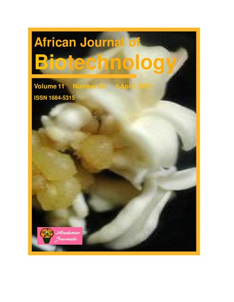 African Journal of Biotechnology Vol 8 2