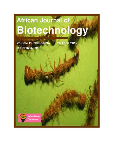 African Journal of Biotechnology Vol 8 2
