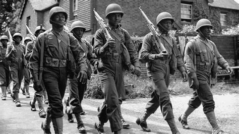 During World War II, African American and white soldiers who were