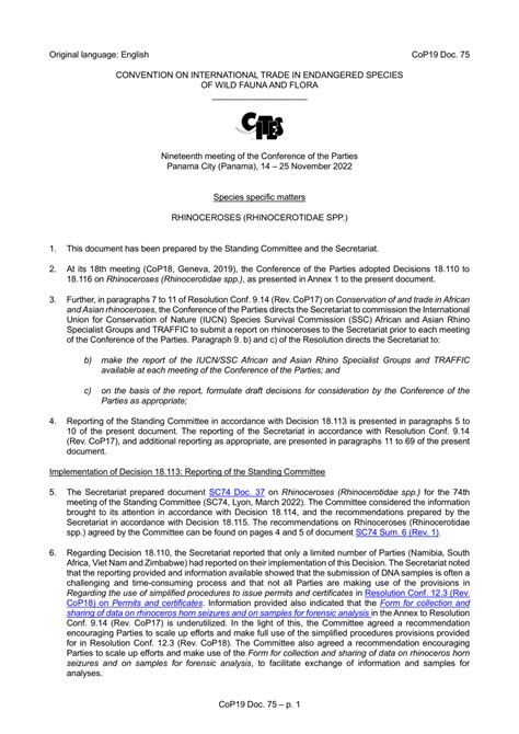 African and Asian Rhinoceroses Status, Conservation and Trade