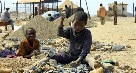 African mines for electric cars. Mined with child labor. Cobalt is often mined by children exploited in dangerous and illegal child labor. Recognizing the prevalence of child labor in the mining of this mineral, in 2009 the Department of Labor placed cobalt ore from the DRC on its List of Goods Produced by Child Labor or Forced Labor.Over a decade later, child labor persists in cobalt … 