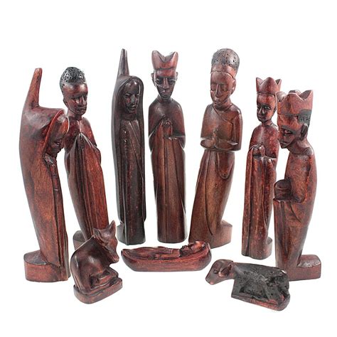 Holy Family for wooden African Nativity Scene Set, Life size Nativi