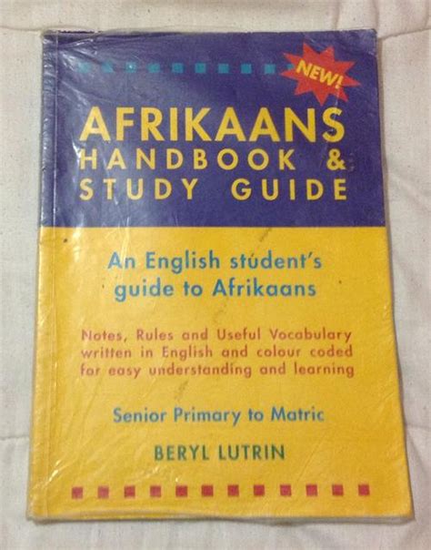 Afrikaans hand study guide by beryl lutrin. - The paraeducator in the elementary school classroom facilitatoraposs manual.