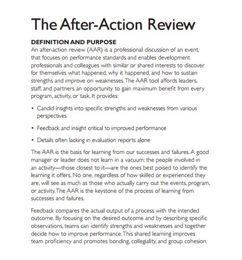 After Action Review docx