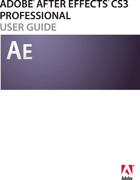 After Effects Cs3 User Guide