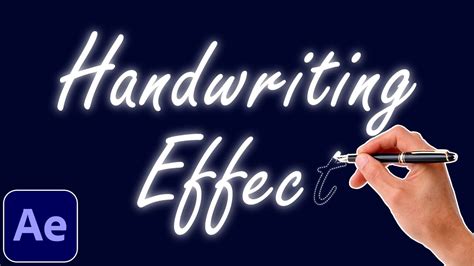 After Effects Tutorial Handwriting Effect Animation Youtube