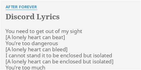 After Forever - Discord Lyrics Lyrics.com