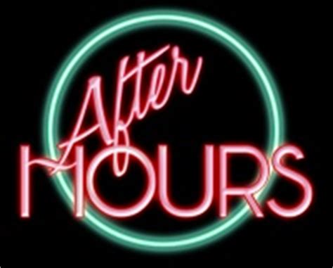 After-hours definition: occurring, engaged in, or operating after the normal or legal closing time for business. See examples of AFTER-HOURS used in a sentence.