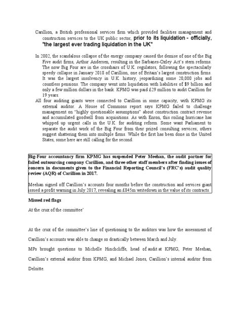 After nath of carillion pdf
