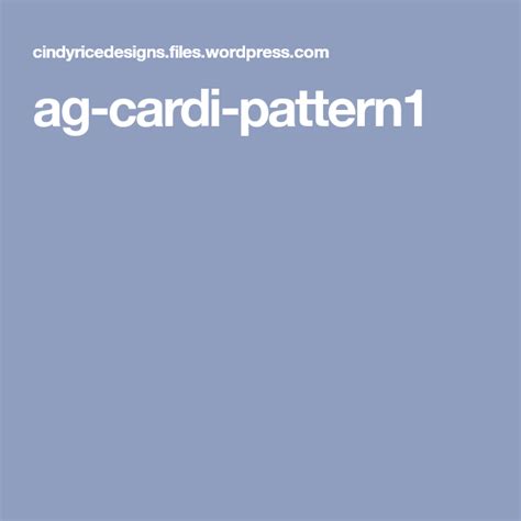 Ag Cardi Pattern1