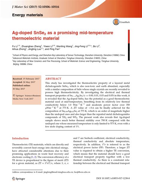 Ag doped SnSe2 as a Promising Mid temperature Thermoelectric Material