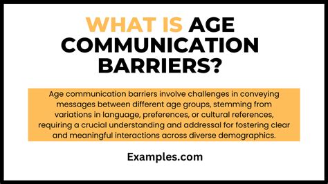 Age barrier in communication