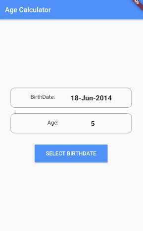 Age calculator in flutter - Medium