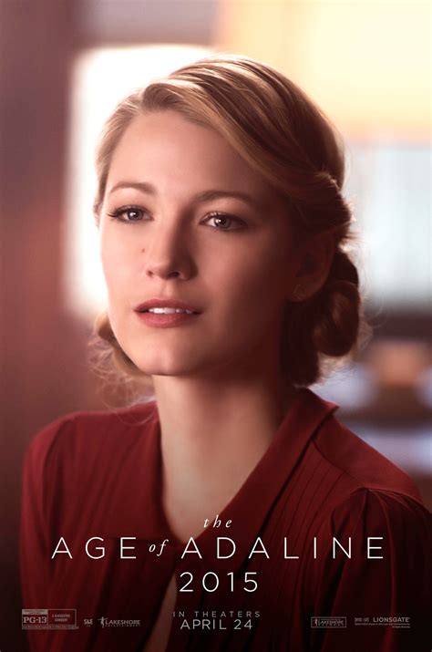 Adaline (Blake Lively) ceases to age following an accident one icy night, but keeps her condition a closely-guarded secret while embarking on a number of incredible adventures throughout the 20th Century. After years of a solitary life, she finds the love and courage that enable her to fully begin living.. 