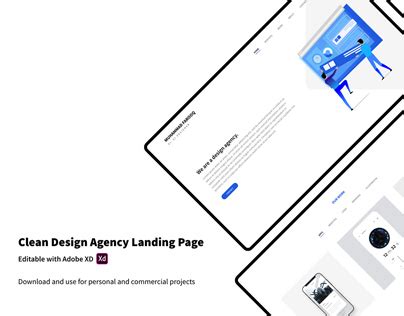 Agency Web Design Adobe Xd template FreebiesUI