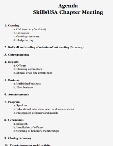 Agenda 12+ Examples, Format, Pdf Examples