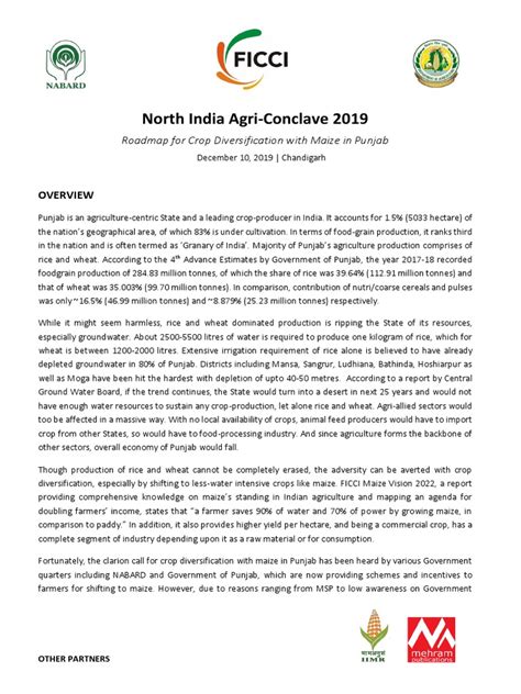 Agenda FICCI North India Agri Conclave 2019