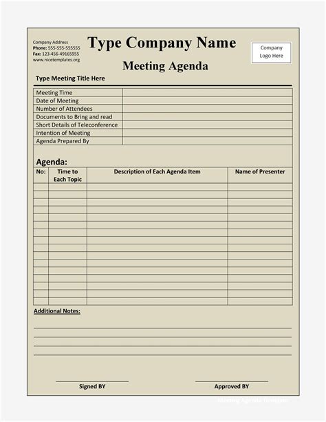 Agenda in Excel Examples, Format, Sample Examples