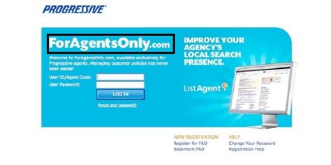 Welcome to ForAgentsOnly.com, available exclusively for Progressive agents. Managing customer policies has never been easier! User ID. User Password. Forgot your password?