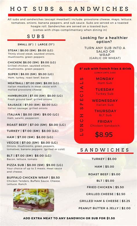 Hot Subs. All fresh baked Italian bread. Cheesesteak Sub. Chopped steak and American cheese. $9.99. ... Hilltop Pizza & Subs - 9117 Belair Rd, Nottingham, MD 21236 - Menu, Hours, & Phone Number - Order Delivery or Pickup - Slice. Slice. MD. Nottingham. 21236 ...