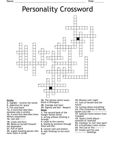 All answers for „Aggressive, as a personality“ 1 answers to your crossword clue Set and sort by length & letters Helpful instructions on how to use the tool Solve every …. 