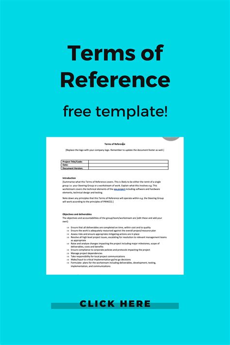 AgilePM Template Terms of Reference ToR