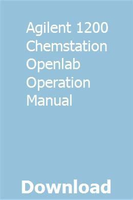 Agilent 1200 chemstation openlab operation manual. - Takeuchi tb880 mini excavator parts manual download.