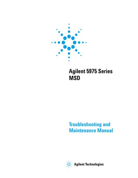 Agilent 5975 Series MSD Troubleshooting and Maintenance …