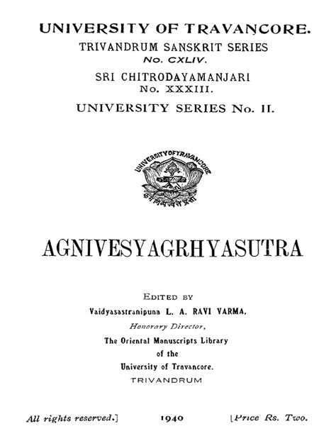 Agniveshya Grihya Sutra