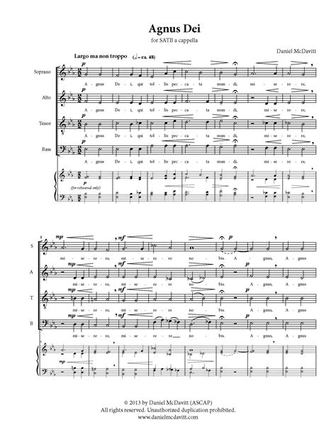 Agnus Dei - ChoralWiki