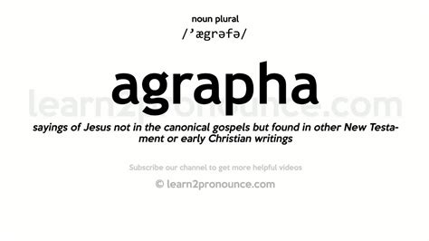 Agrapha Definition & Meaning - Merriam-Webster