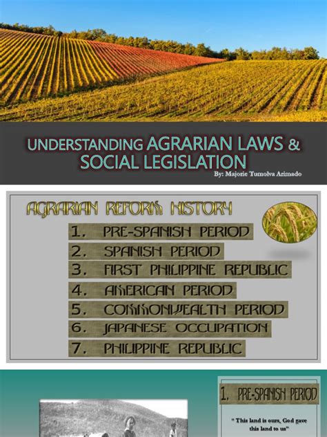 Agrarian Law and Social Legislation for July 10 2017