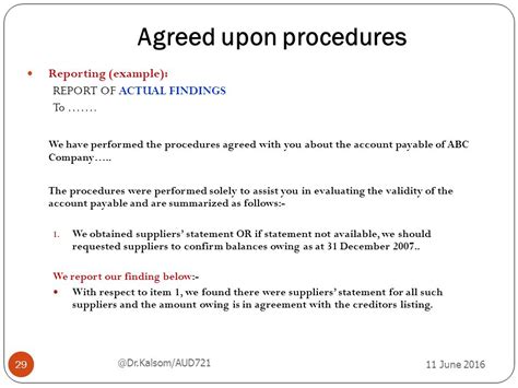Agreed Upn Procedures Report 2